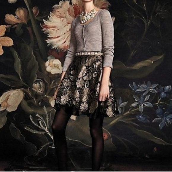 Eva Franco Gilt Bouquet Skirt - Picture 4 of 13